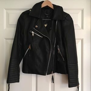 Faux Leather Moto Jacket